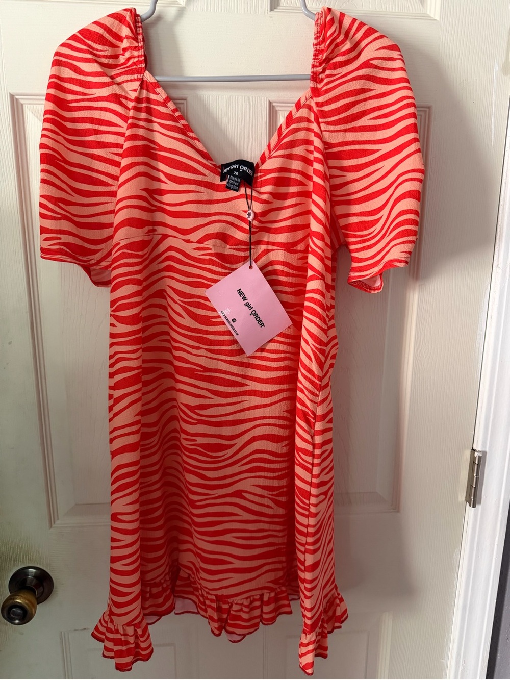 Red Zebra-Print top